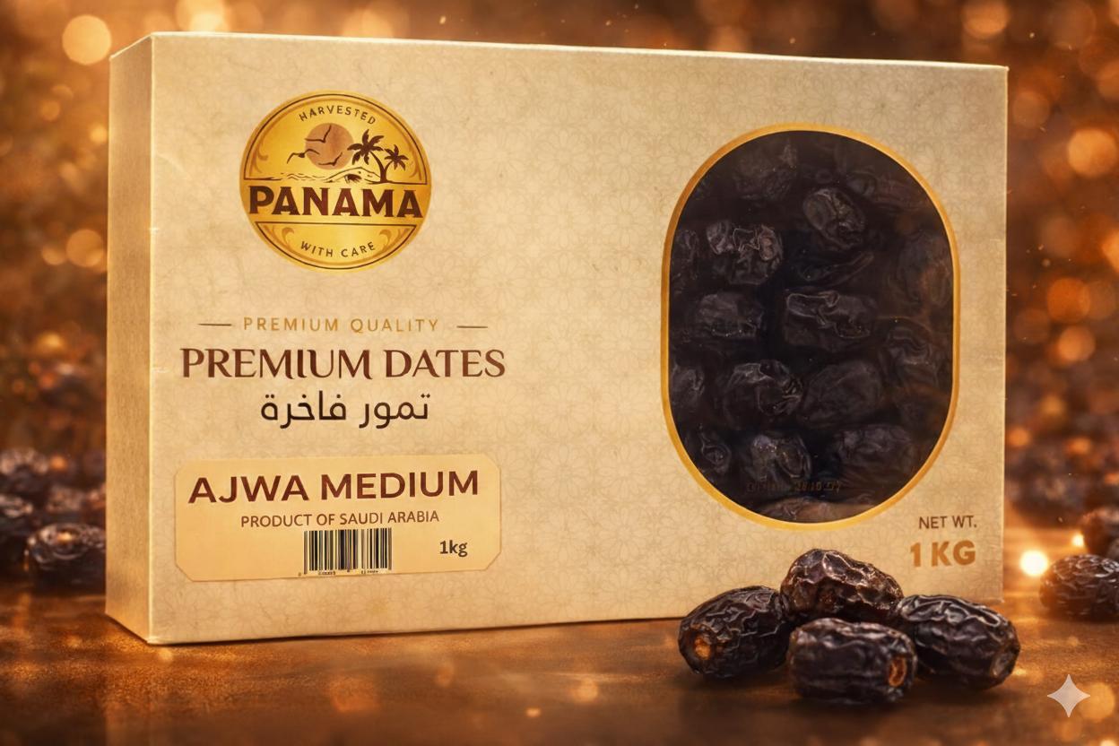 PANAMA DATES AJWA MEDIUM 1 KG